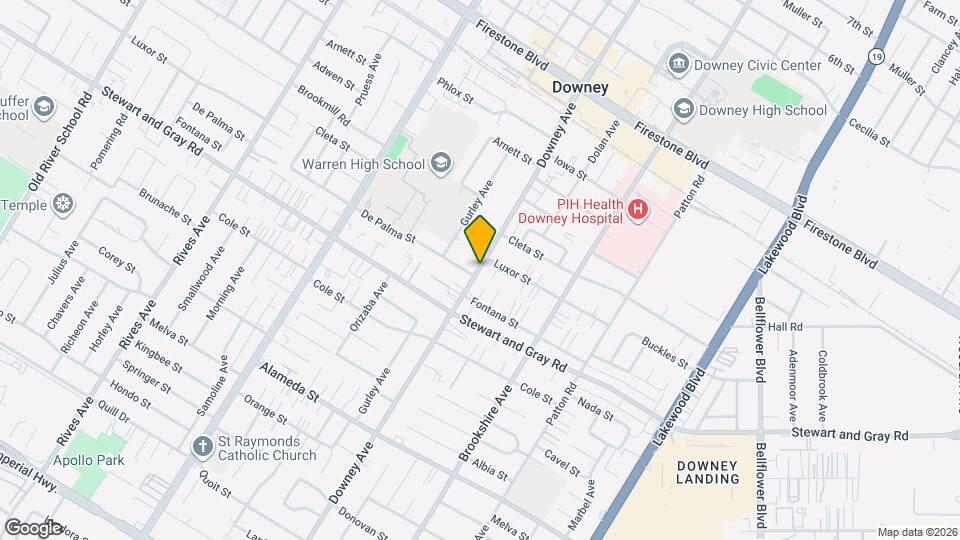 11750 Downey Ave Map and Location Details