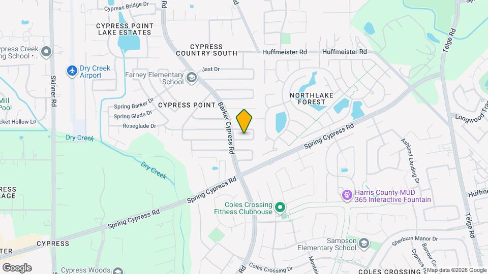 16118 Cypress Valley Dr Map and Location Details