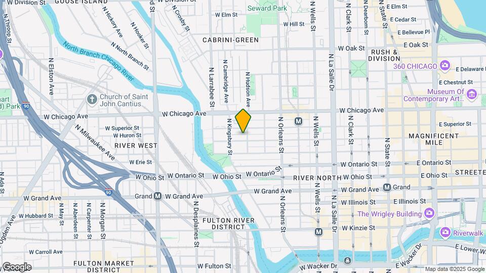 446 W Huron St Map and Location Details