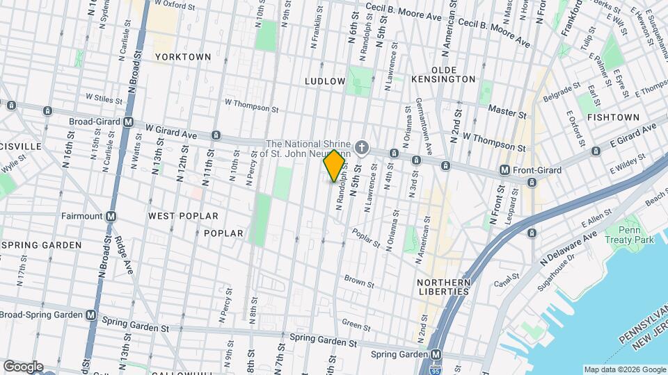 951 N 6th St Map and Location Details