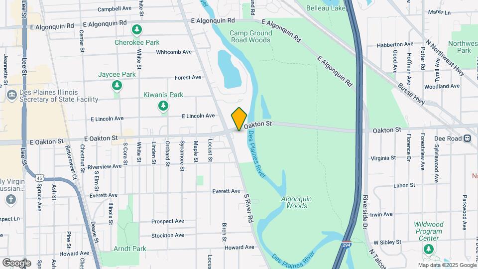 1925 E Oakton St, Unit 2D Map and Location Details