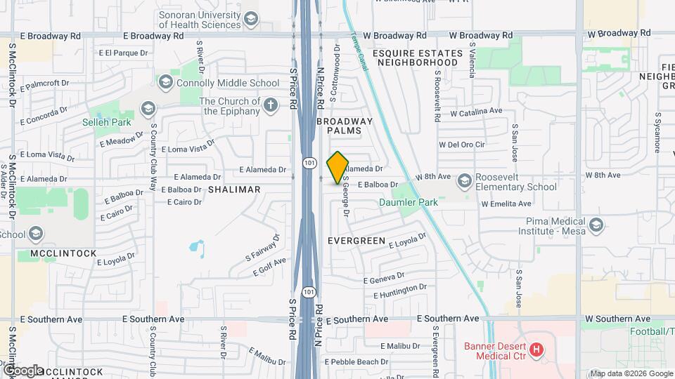 2319 E Balboa Dr Map and Location Details