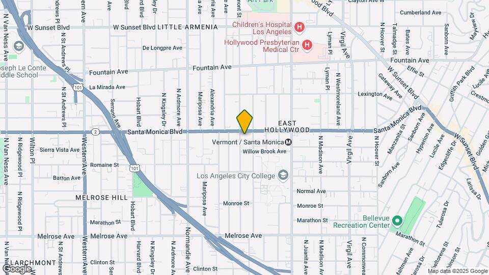 1028 N Edgemont St Map and Location Details