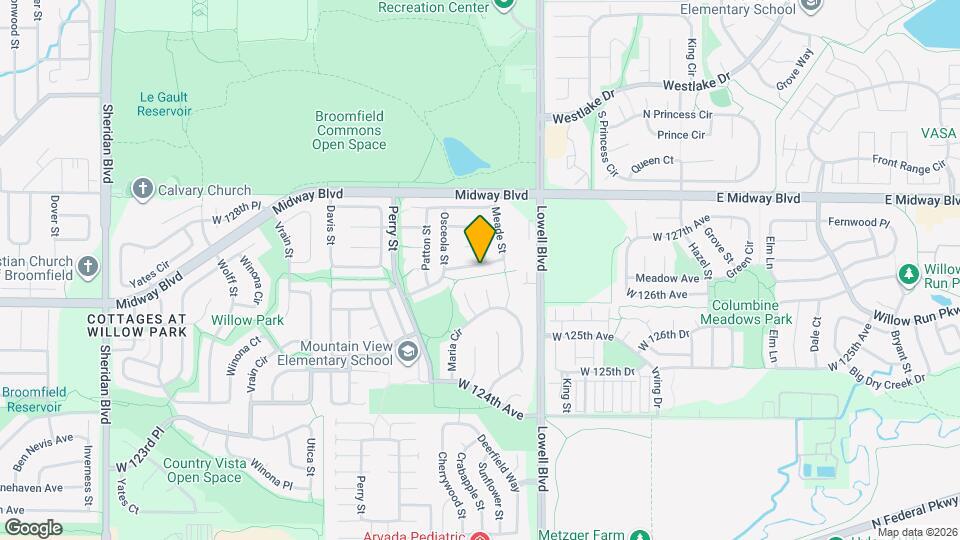 3736 W 126th Ave Map and Location Details