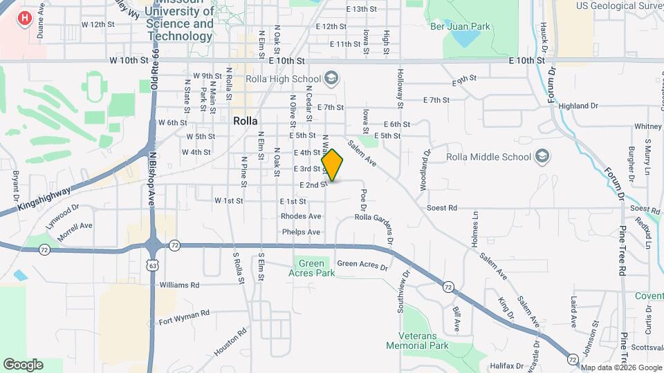 110 N Walnut St Map and Location Details