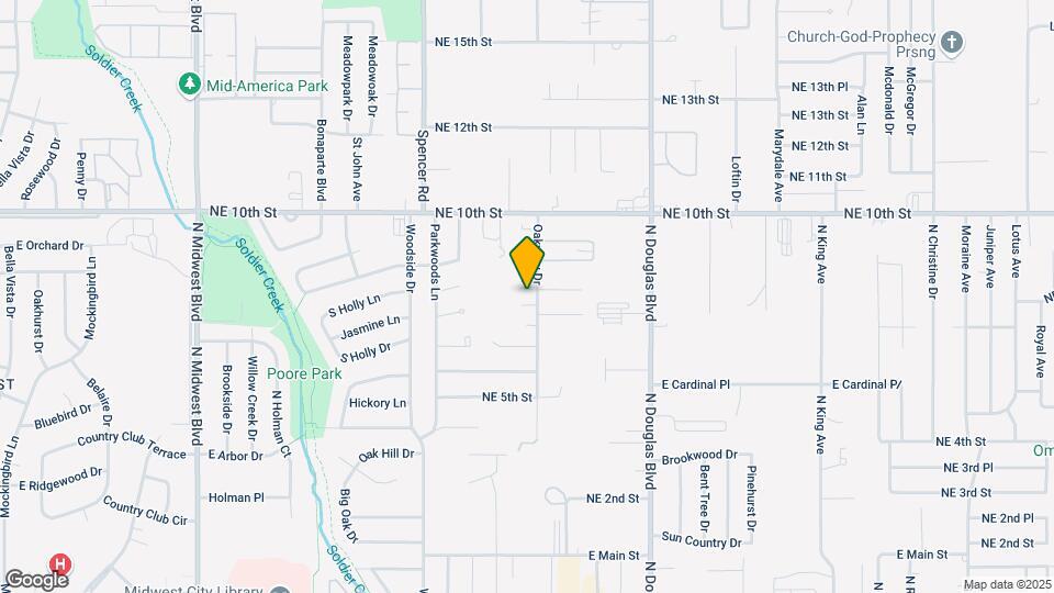 8717 Cedar Ln Map and Location Details