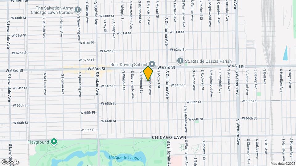 6352 S Francisco Ave Map and Location Details