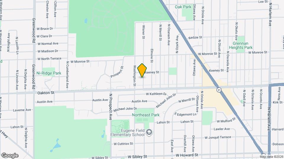 8032 Wisner St Map and Location Details