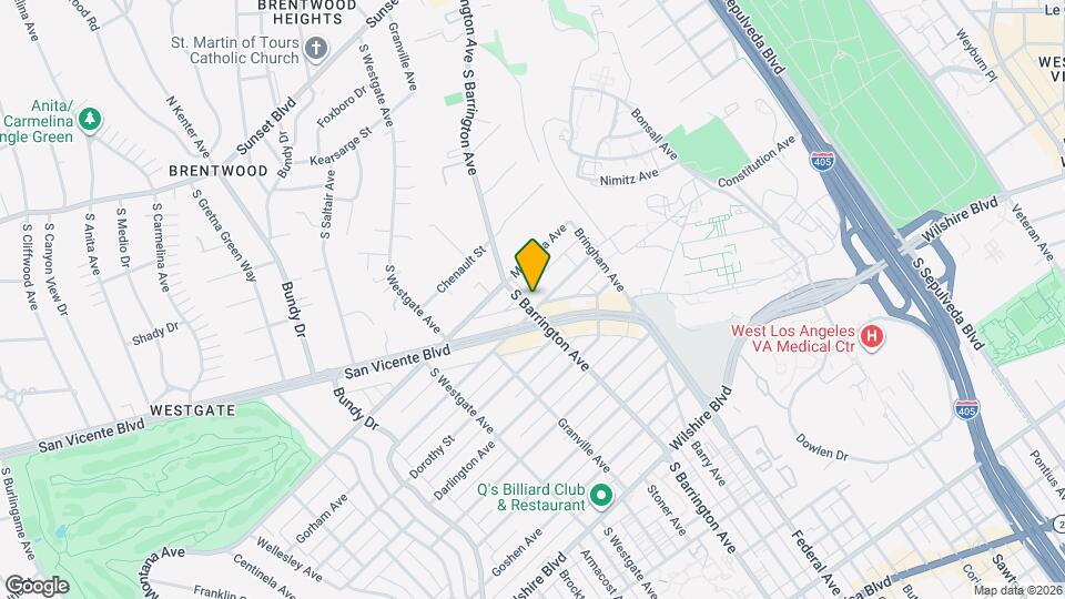 838 S Barrington Ave Map and Location Details