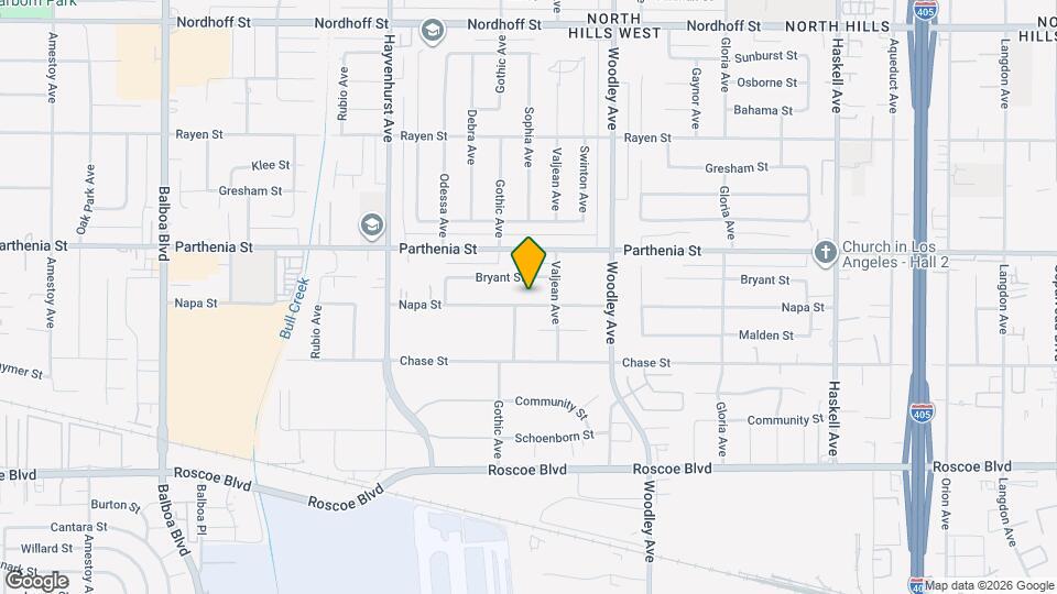 16329 Napa St Map and Location Details