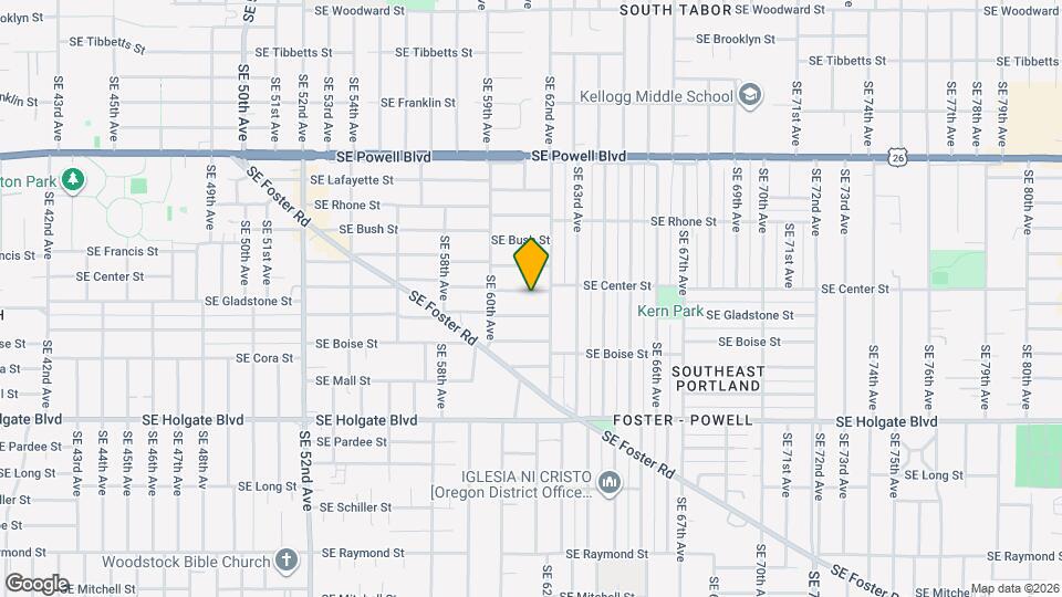 6112-6116-6116 SE Center St Map and Location Details