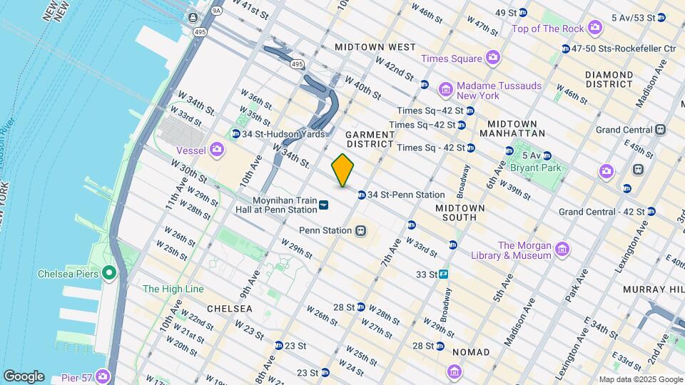 315 W 33rd St Map and Location Details