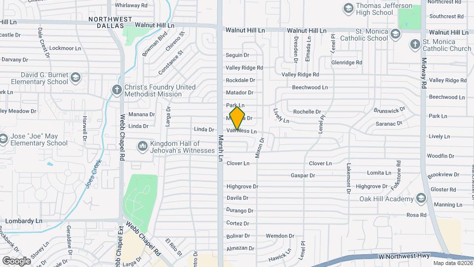 3730 Van Ness Ln Map and Location Details