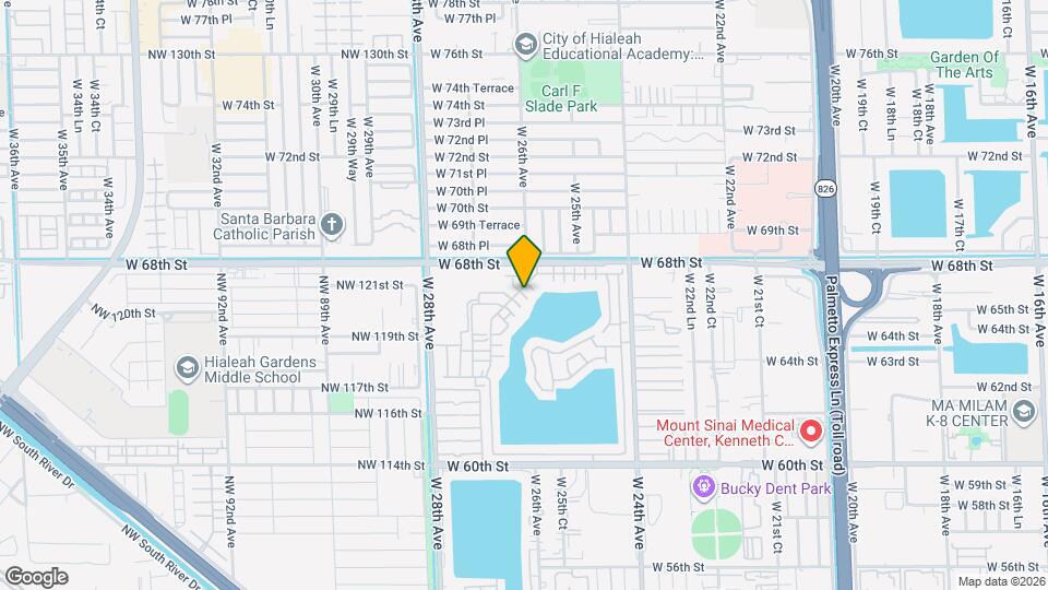 6730 W 26th Ct Map and Location Details