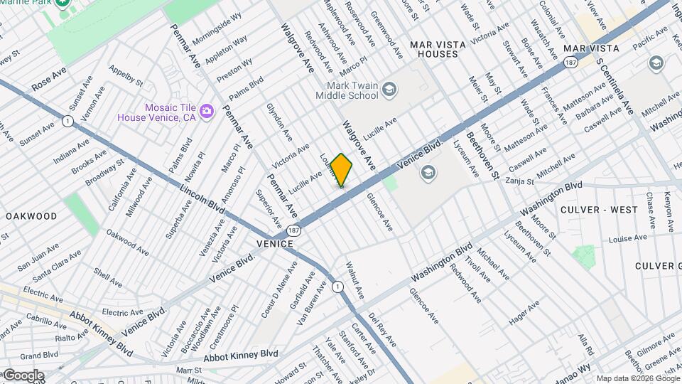 1421 Venice Blvd, Unit 10 Map and Location Details