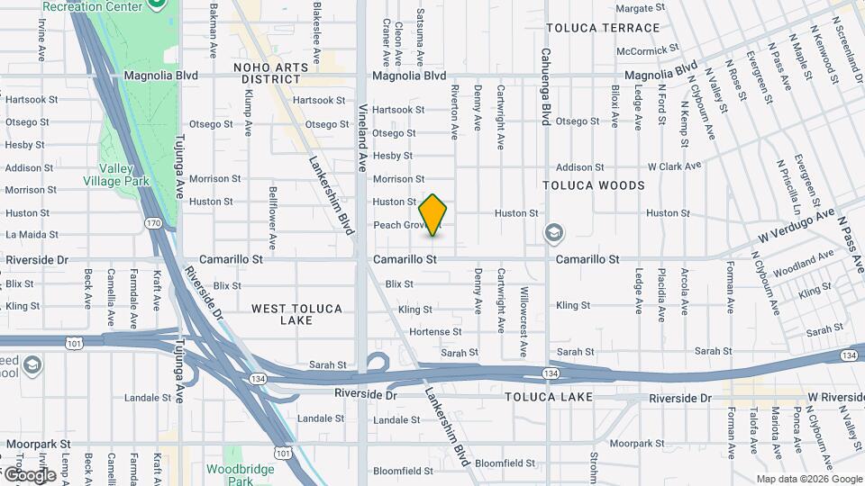 4825 Satsuma Ave Map and Location Details