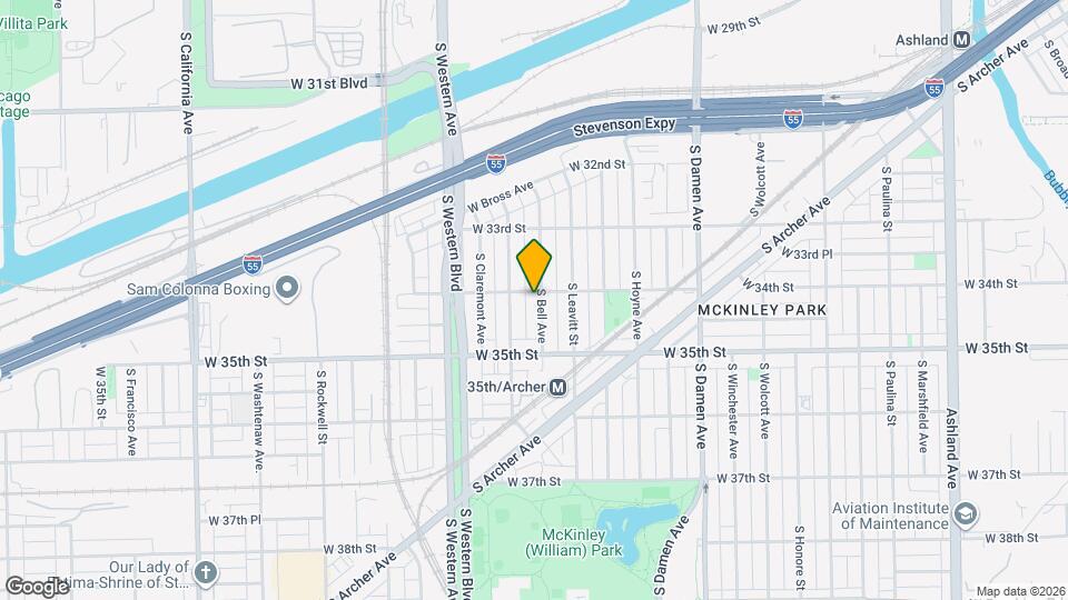 3402 S Bell Ave, Unit 2 Map and Location Details