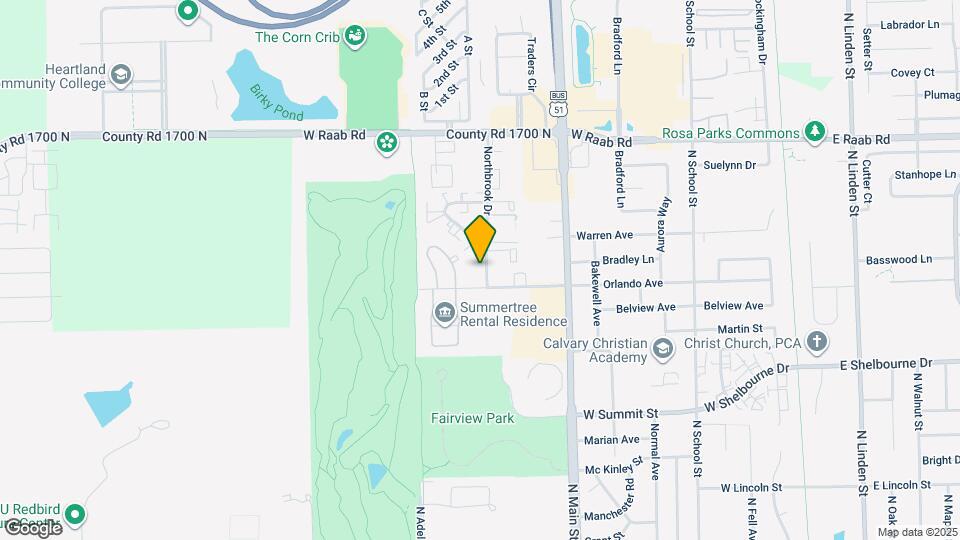 1503 Northbrook Dr Map and Location Details