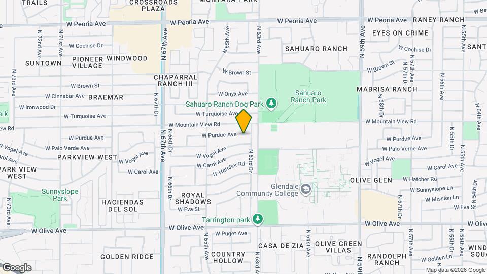 6325 W Purdue Ave Mapa y Detalles de la Ubicación