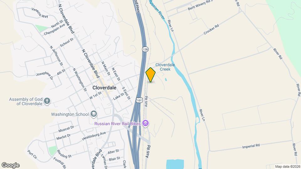 Alexander Valley Mapa y Detalles de la Ubicación