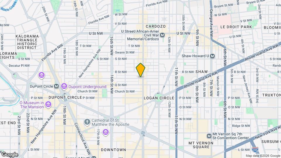 1406 Corcoran St NW Map and Location Details