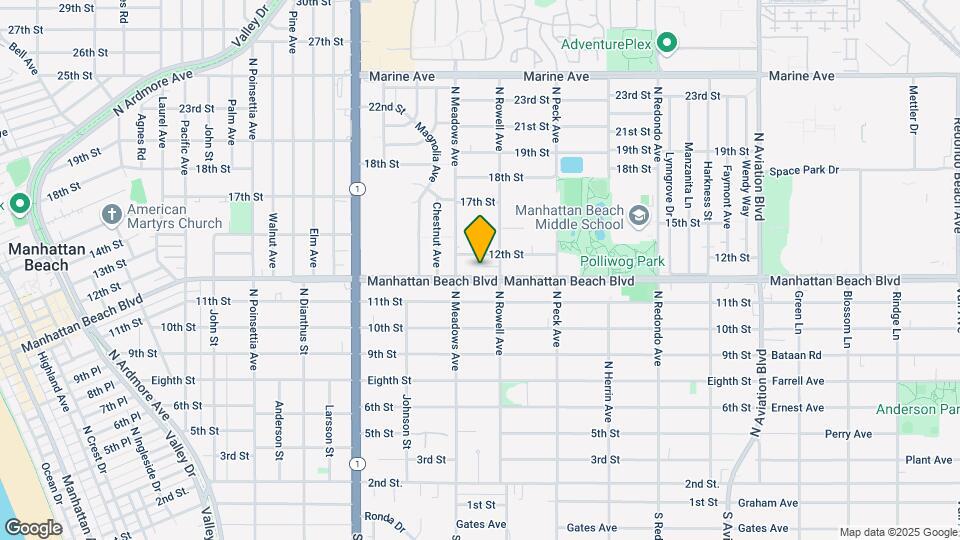 1325 Manhattan Beach Blvd Map and Location Details