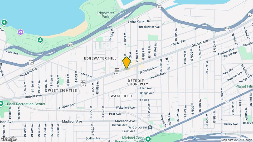 6807 Detroit Ave Map and Location Details