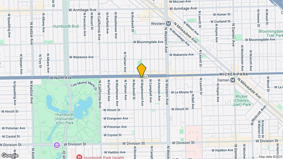 1549 N Maplewood Ave Map and Location Details
