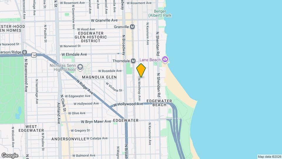 5835 N Winthrop Ave, Unit 1 Map and Location Details