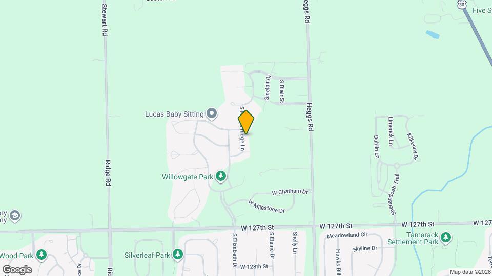 12333 S Prairie Ridge Ln Map and Location Details