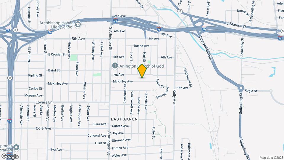 1213 McKinley Ave Map and Location Details