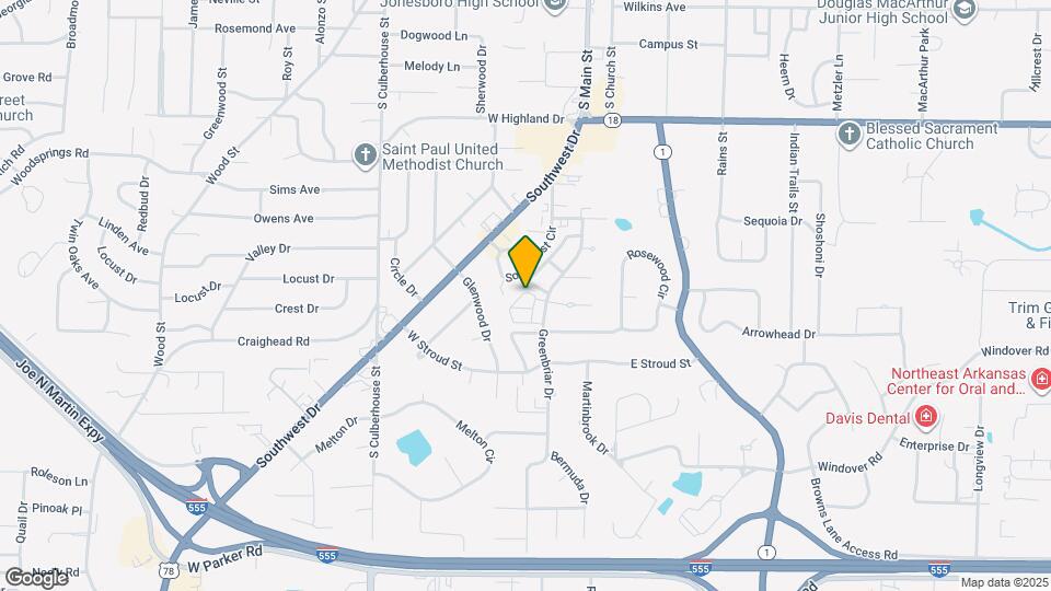 2705 Greenbriar Dr Map and Location Details