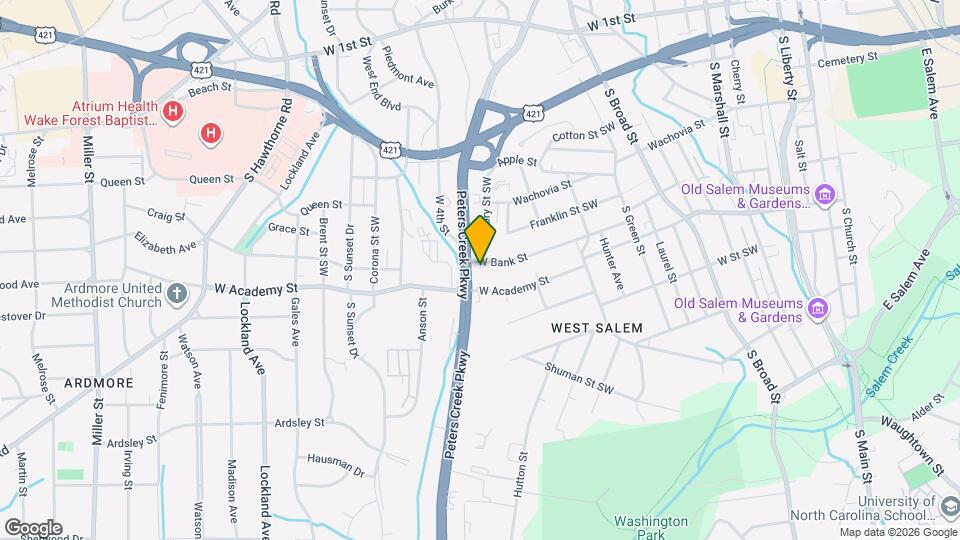 1142 W Bank St Map and Location Details