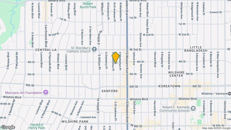 414 S St Andrews Pl Map and Location Details