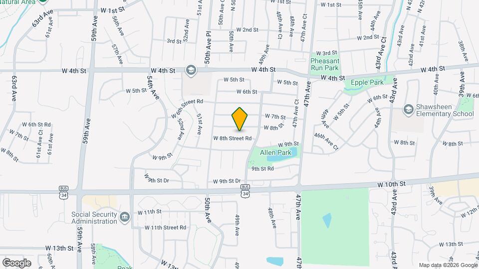 4937 W 8th Street Rd Map and Location Details