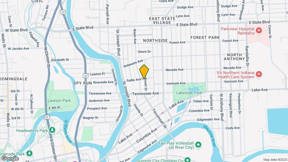 1609 Tecumseh St Map and Location Details