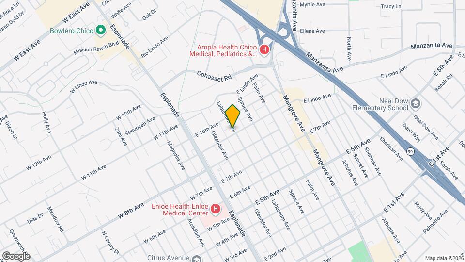 298 E 9th Ave Map and Location Details