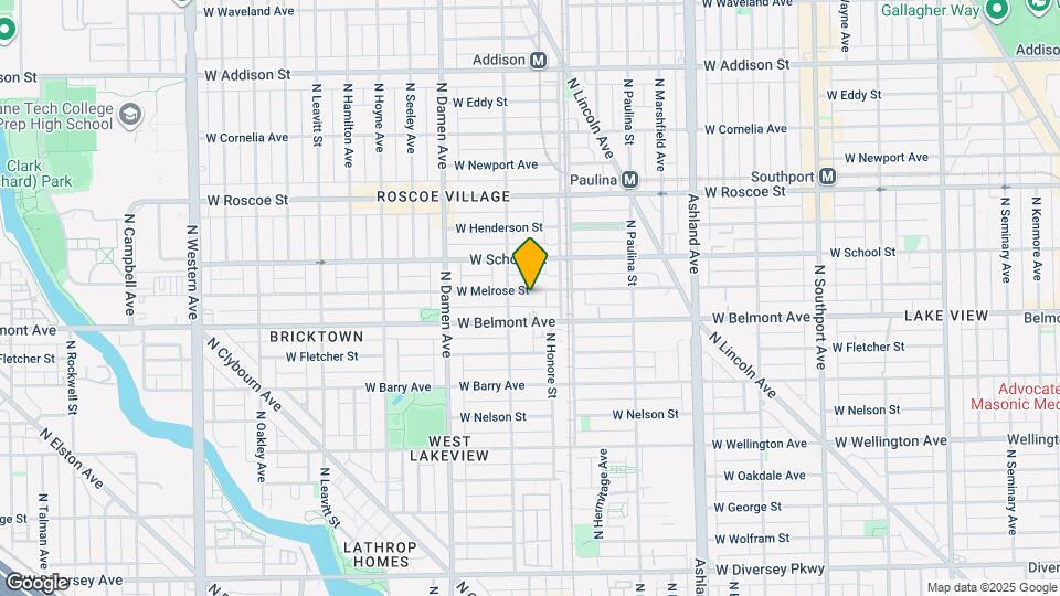 1829 W Melrose St, Unit CH Map and Location Details