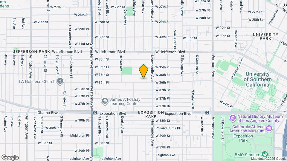 1443 W 36th Pl Map and Location Details