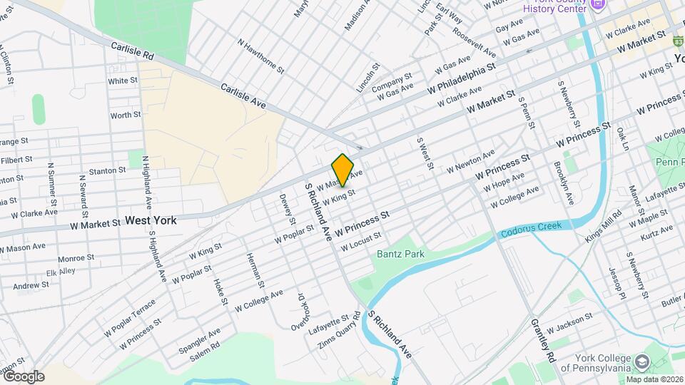 901 W King St Map and Location Details