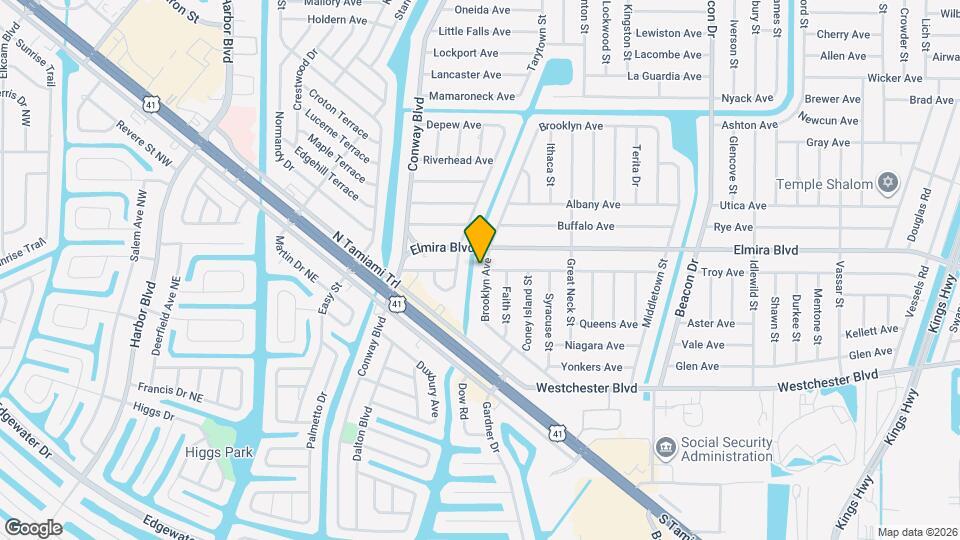 3593 Brooklyn Ave Map and Location Details