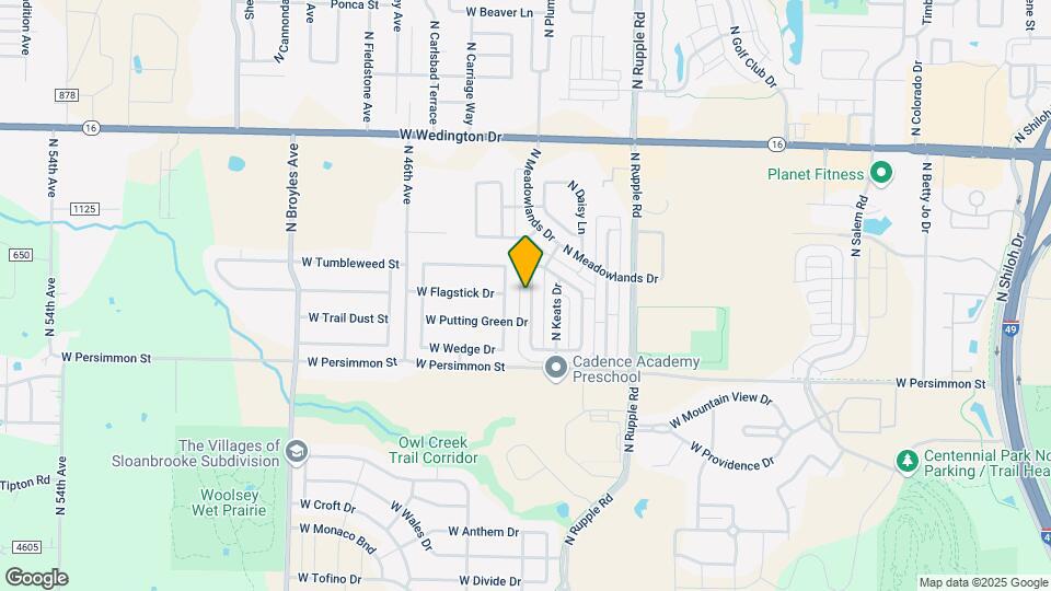 625 N Longfellow Ln Map and Location Details
