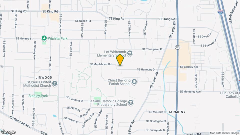 7203 SE Harmony Dr Map and Location Details