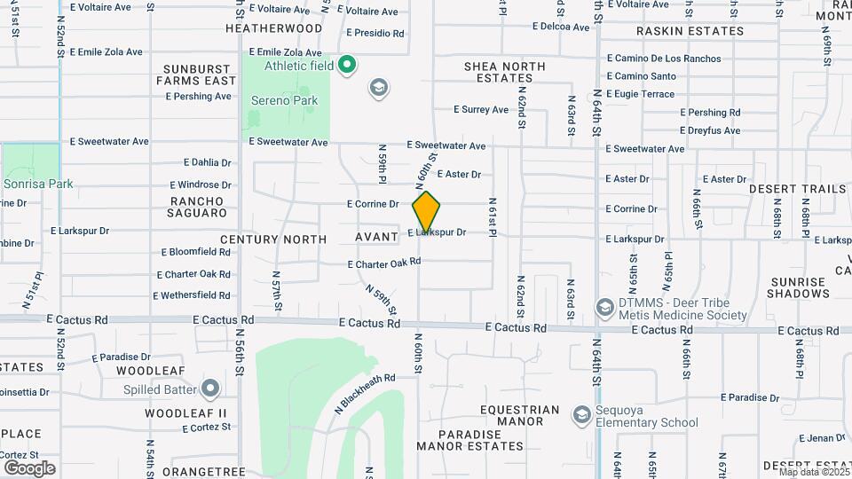 6001 E Larkspur Dr Map and Location Details
