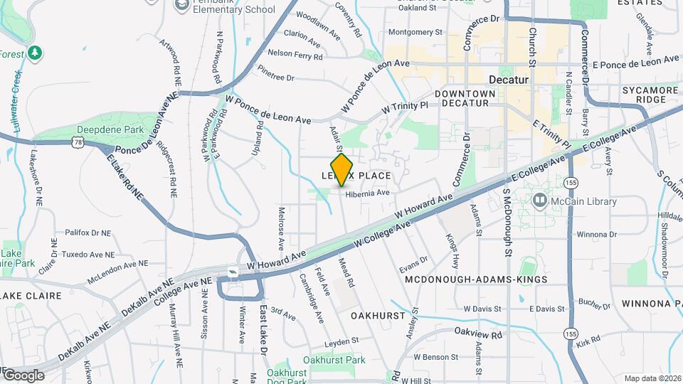 Adair Oaks Apartments Map and Location Details