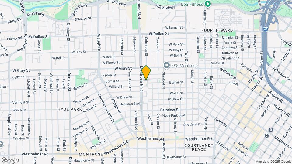 1001 Bomar St Map and Location Details