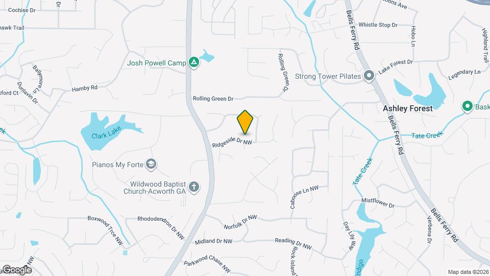 1196 Ridgeside Dr NW Mapa y Detalles de la Ubicación