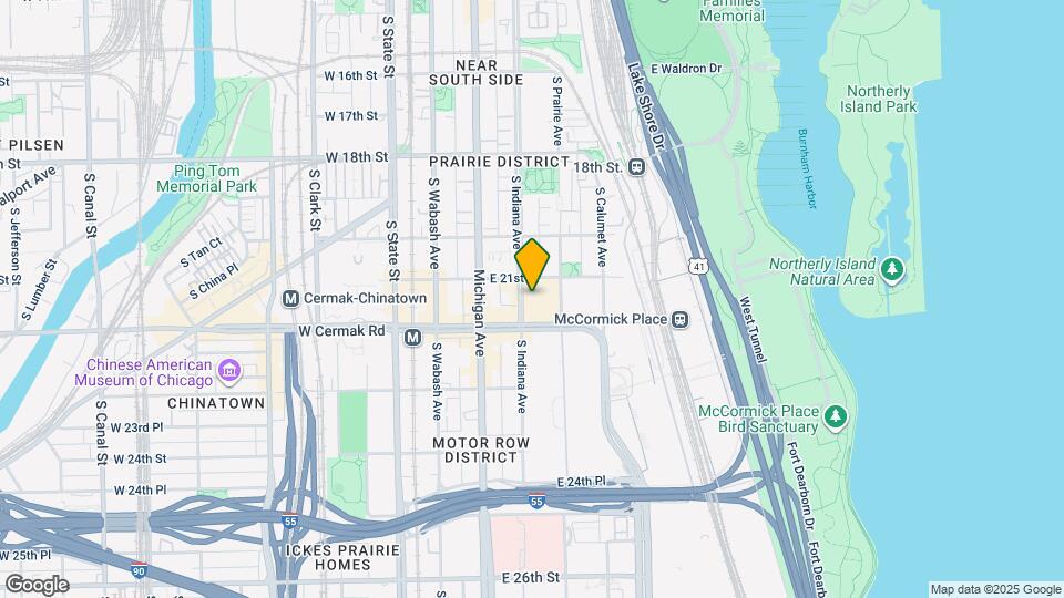 2125 S Indiana Ave Map and Location Details