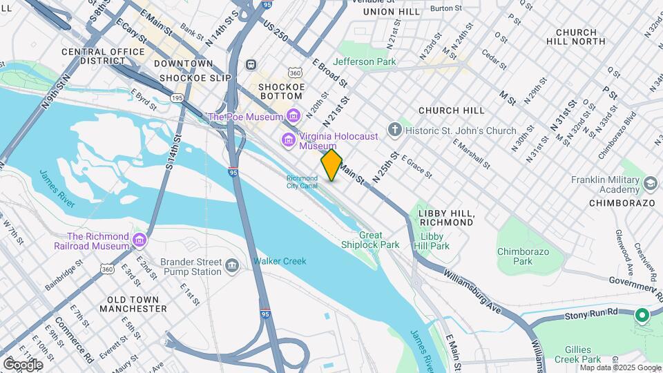 River Lofts at Tobacco Row Map and Location Details