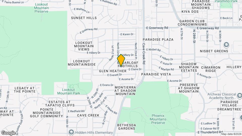 2210 E Claire Dr Map and Location Details